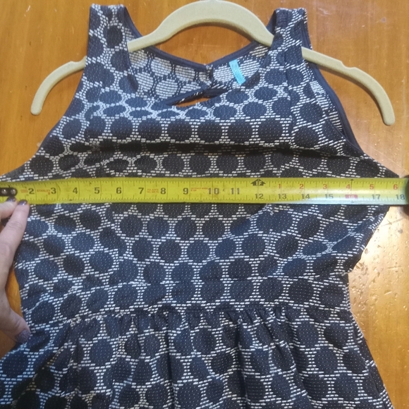 Moonlight Navy and White Polka Dot Mini Dress Size Medium Fit & Flare - Picture 9 of 10